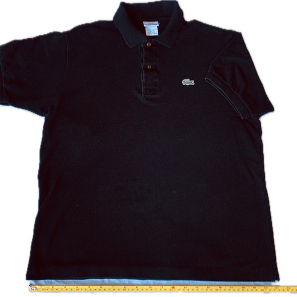 LACOSTE Kids, boys, girls unisex short sleeve black IZOD Polo, LARGE - Picture 5 of 8